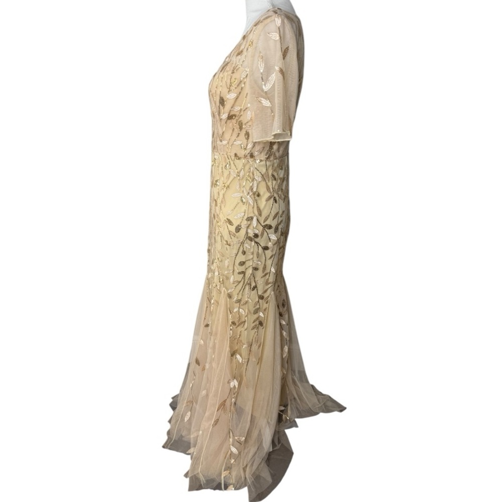 EVER PRETTY Gold Sequin Dress. Size 6 - Picture 5 of 10